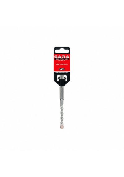 Sara S463 Sds Plus Matkap Ucu 8 X 110 Mm, 2 Kesicili Tungsten Karbür Uçlu