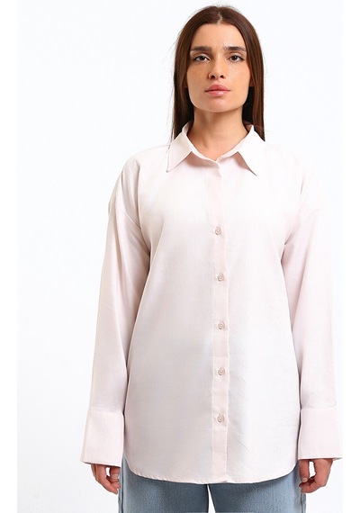 Lcw Vision Pembe Oversize Oxford Kadın Gömlek