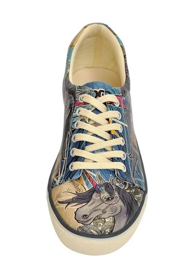 Kadın Vegan Deri Çok Renkli Sneakers - I Believe In Unicorns Tasarım
