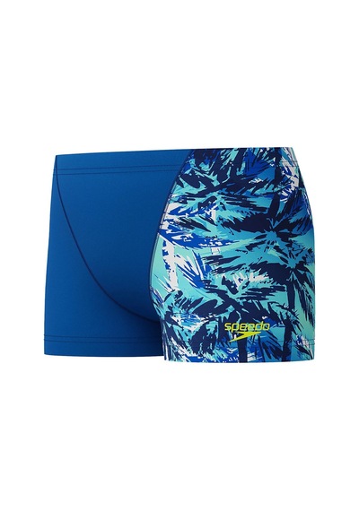 Speedo Digital Allover V Aquashort Jammer Erkek Çocuk Yüzüc mavi