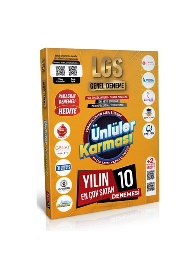 Ünlüler Karması 2025 Lgs Genel Deneme 10 Yayın 10 Deneme- Matematik Soru Bankası Hediye