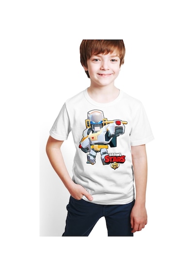 Startmore Brawl Stars - Bo - Erkek Çocuk Beyaz Dijital Baskılı T-shirt E-03
