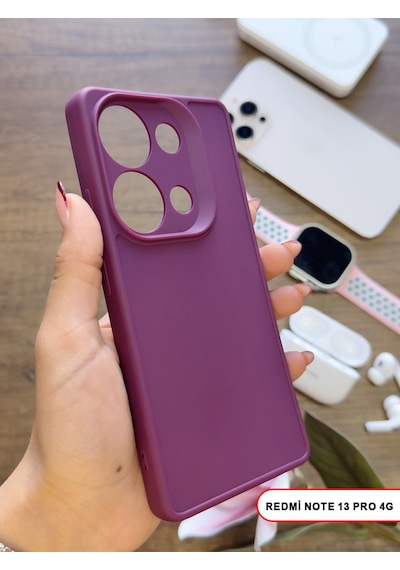 Redmi Note 13 Pro 4g Uyumlu Kamera Korumalı Darbeye Dayanıklı Renk Atmayan Keep Silikon Kılıf Mor