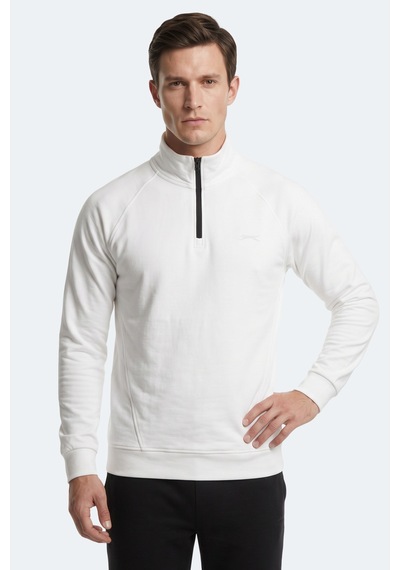 Slazenger Malıka Erkek Ekru Sweatshırt