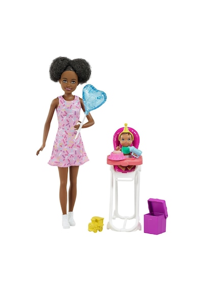 Fhy97 Barbie Bebek Bakıcısı Bebeği Ve Aksesuarları Oyun    Seti