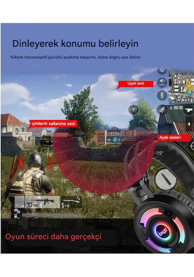 Pg-r008 Ps4-ps5-nintendo Switch-xbox Uyumlu Pc Led Oyuncu Kulaklığı