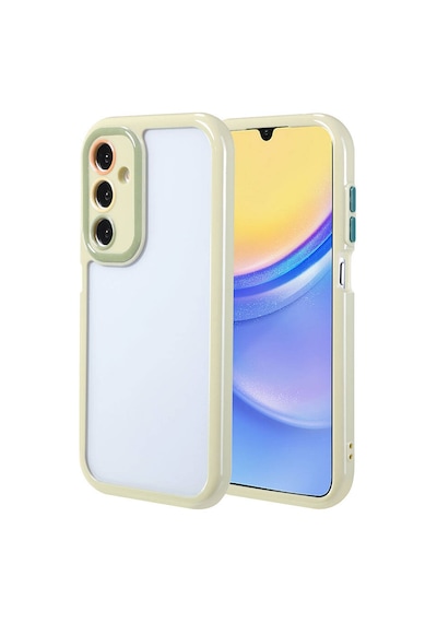 Zore Galaxy A15 Kılıf Kamera Korumalı Renkli Kenar Ve Çerçeve Tasarımlı Ogaa Vitamin Kapak-yeşil