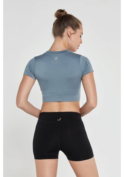 Jerf Captiva Yumuşak Dokulu & Esnek Crop Top Stone Taş