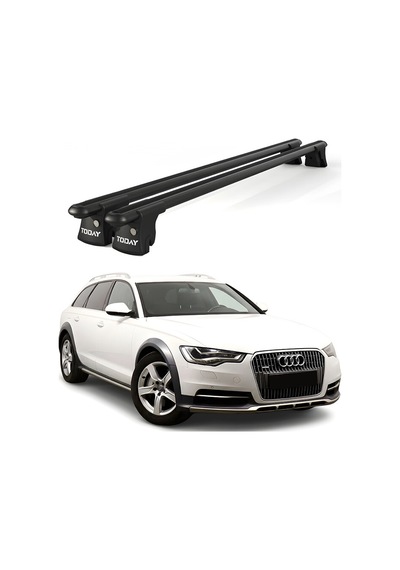 Trio-ı Audi A6 Allroad 2012 Ve Sonrası Uyumlu Siyah Kilitli Ara Atkı 120cm Port Bagaj Tavan Barı
