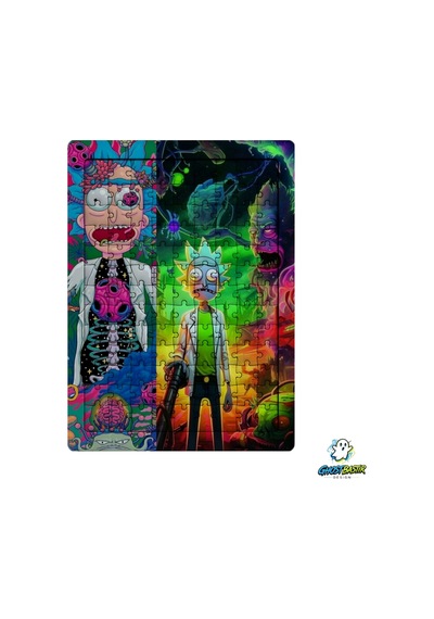 Ghostbastır Design Rick And Morty 99 Parça Ayaklı Puzzle Dekoratif Çocuk Yapbozu 0182