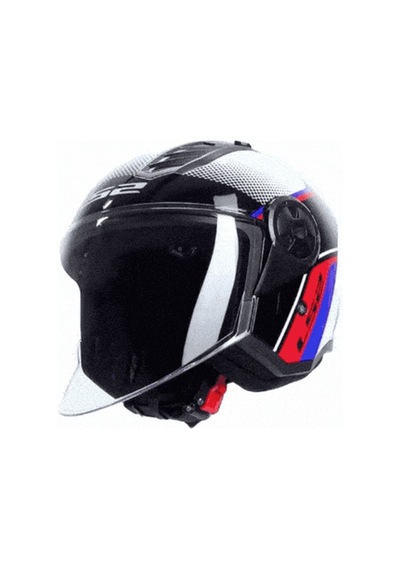 Ls2 Aırflow 2 Rush Beyaz-mavi-kırmızı Kask Beyaz-kırmızı