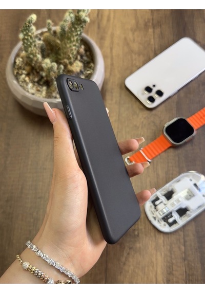 Apple iPhone 7 Plus Uyumlu Süper İnce Mat Ultra Thin Silikon Kılıf Siyah