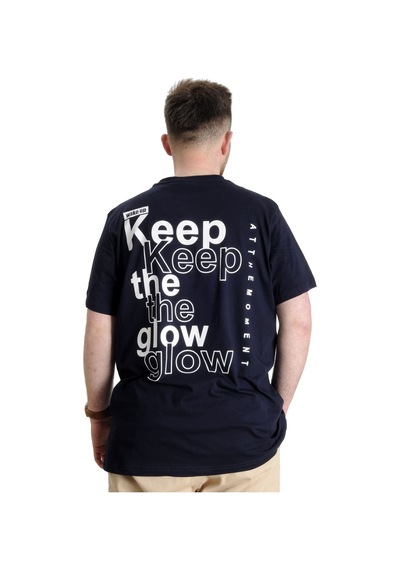 Mode Xl Büyük Beden Erkek T-Shirt Keep The Glow 23149 Lacivert 001 Mode Xl Büyük Beden Erkek T-Shirt Keep The Glow 23149 Lacivert 001