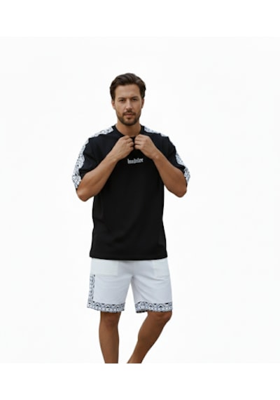 Hoodraze Tşört Oversize Siyah