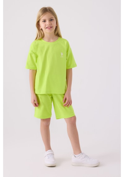 U.S. Polo Assn. U.s. Polo Assn Kız Çocuk Yeşil Bermuda Takım Us1848-c-v61 Yeşil