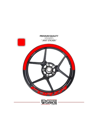 Honda Forza 250 Jant Şeridi Yarım Jant Kaplama & Forza 250 Yazı Sticker Seti