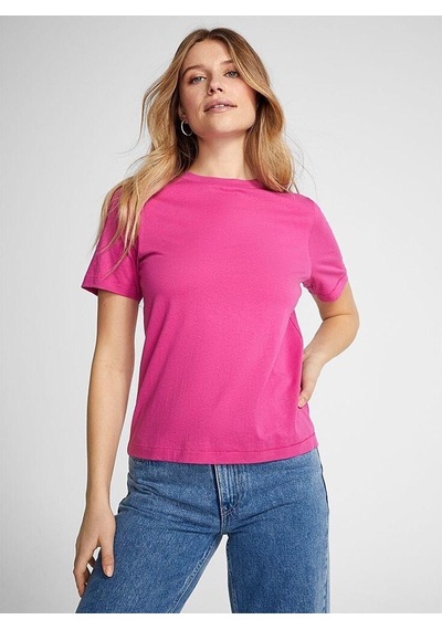 Kadın Bisiklet Yaka Tshirt Spr24tsk46 Pembe