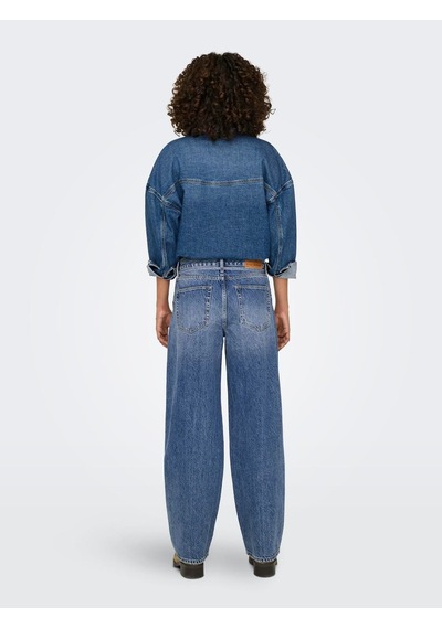 Only Onlgianna Straight Dot596 Kadın Denim Pantolon 15325796 Mavi