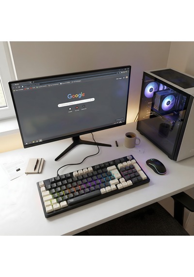 Rgb Kablolu Mekanik Oyuncu Klavyesi Mavi Switch Gasket Yapı Rgb Gaming Kablolu Klavye, Gaming Keyboard Rgb Gameagle Numpadli Full