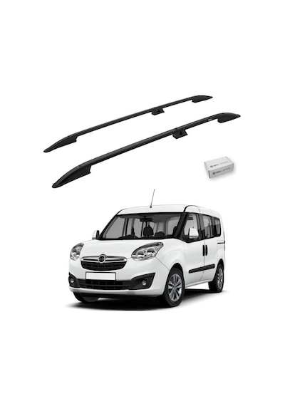 Turtle Opel Combo D 2012-2018 / Kısa Şasi Tavan Çıtası Crown Siyah