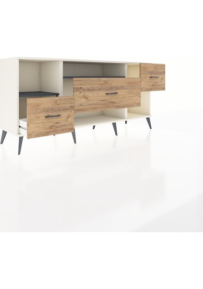 Hyperion Konsol 2 Raflı 3 Çekmeceli 176x44x83 Aytaşı-antrasit/çam Antrasit/çam Hyperion Konsol 2 Raflı 3 Çekmeceli 176x44x83 Aytaşı-antrasit/çam Antrasit/çam