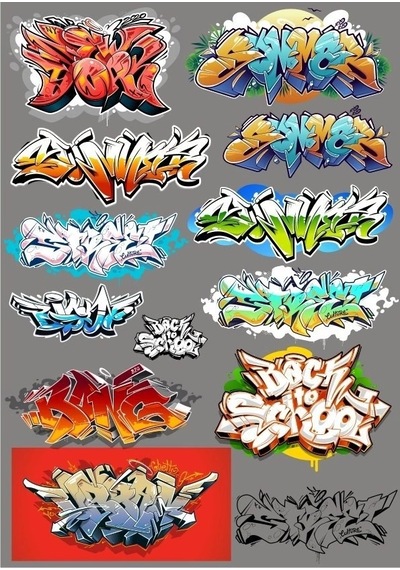 Grafiti Sticker Set 13 Parça Telefon, Tablet, Defter, Laptop Sticker