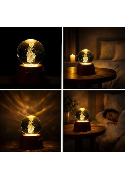 Deinhaus 3d Kristal Küre Gece Lambası, Parmak Kalp Tasarımlı, Led Aydınlatmalı, Ahşap Tabanlı, Romantik Hediye Çok Renkli Deinhaus 3d Kristal Küre Gece Lambası, Parmak Kalp Tasarımlı, Led Aydınlatmalı, Ahşap Tabanlı, Romantik Hediye Çok Renkli