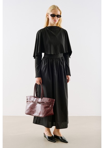 Manuka Watson Kemerli Tote Çanta Bordo Aw26cnt00014-26