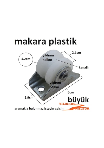 İplik Makarası Büyük Boy Ray Makara Plastik Çekme Makarası Sehpa
