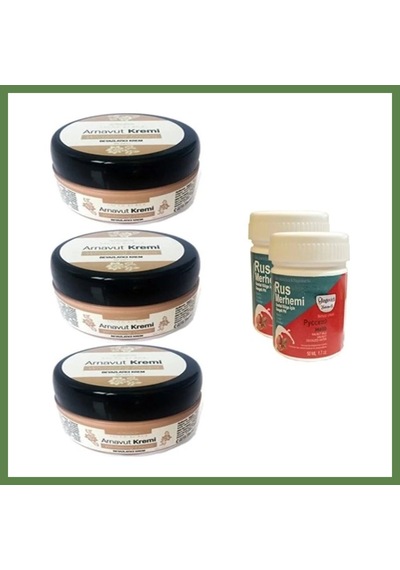Bezos Süper Three Brand Arnavut Kremi 3 Adet + Rus Merhemi 50 Ml 2 Adet Hb006