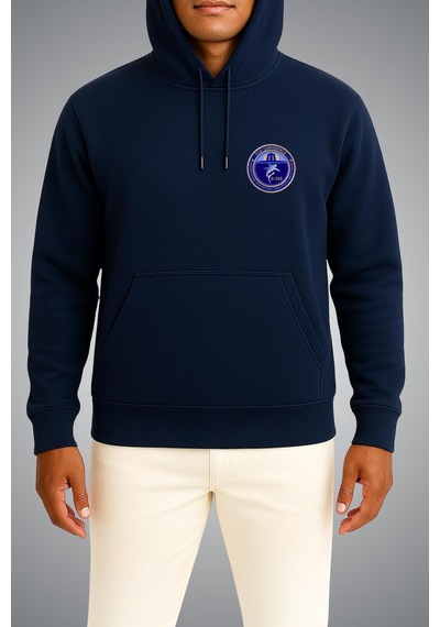 Bahriyeli Collection Kapüşonlu Tcg Çanakkale Logo Cep Baskılı Unisex Sweatshirt Lacivert