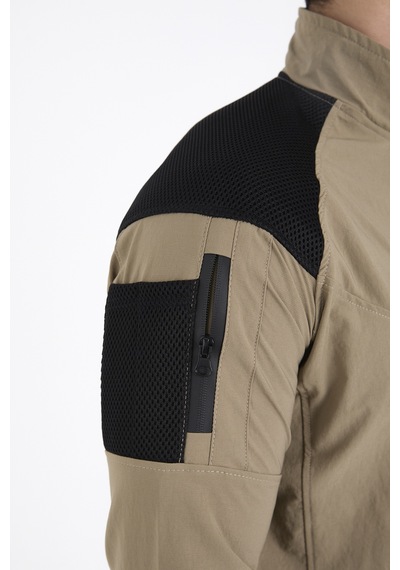 Camp Scoutland Camp137 Outdoor Tactical Su iticili Erkek Bej Taktik Sweatshirt Bej