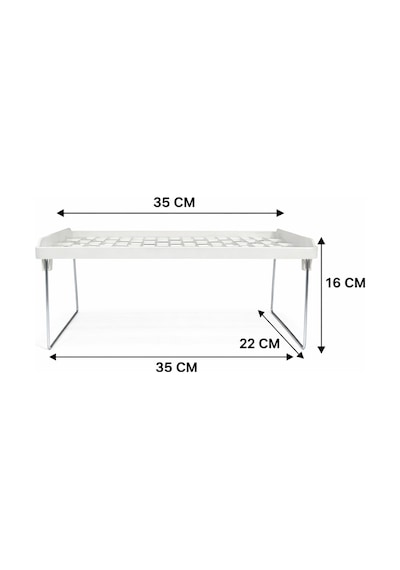Modern Mutfak Rafı Metal Ayaklı Çok Amaçlı Organizer 2 Adet Beyaz