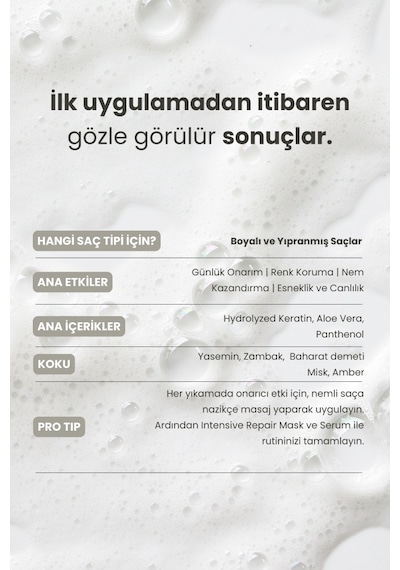 Matsu Intensive Repair Onarıcı Şampuan 350 ml | Boyalı & Yıpranmış Saçlar