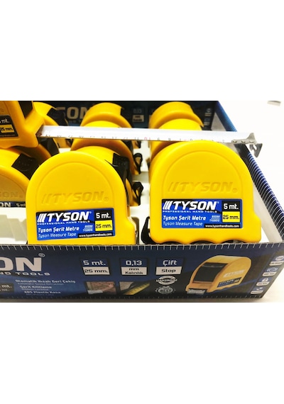 Tyson 5x25 Mm Şerit Metre 12 Adet Toptan Satış