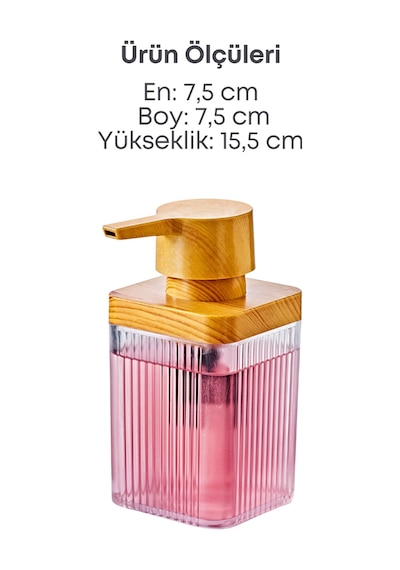 Grimorlife 2 Adet Şeffaf Akrilik Sıvı Sabunluk Mutfak Banyo Sabunluk Seti- 400 Ml Cam Değildir Şeffaf