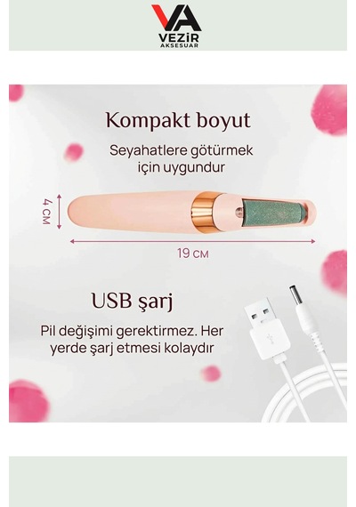 Elektrikli Pedikür Ve Nasır Temizleyici Aleti Evde Profesyonel Ayak Bakımı Teknoşık