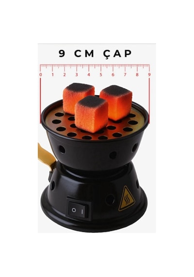 Elektrikli Mini Ocak Cep Herkülü Siyah