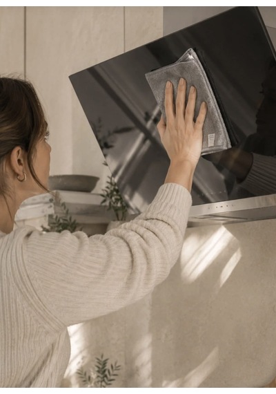 Missclean 3adet Gri Sihirli Ankastre Ocak Davlumbaz Temizlik Bezi 40 40cm