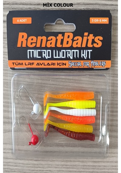 Renat Baits Micro Worm Kit 5 Cm 3 Gr Silikon Yem Seti Mix Colour