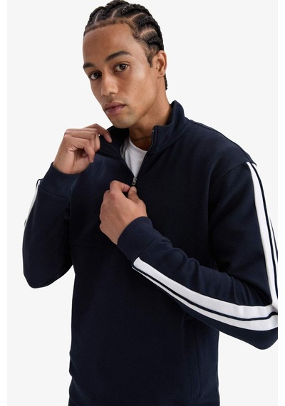 Defacto Defactofit Standart Fit Dik Yaka Sporcu Sweatshirt D1953ax25aunv253 Lacivert