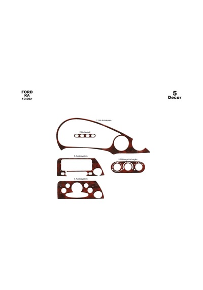 Ford Ka Torpido Kaplama 1996-2002 5 Parça Maun