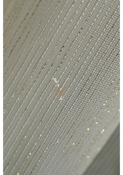 Simli Çelik 5006 Tül Perde V-gold Gold