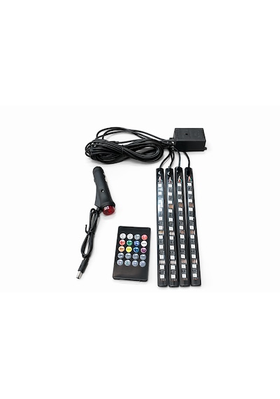 Rgb Uzaktan Kumandalı Araç İçi Led Ambiyans Aydınlatma Seti 12v