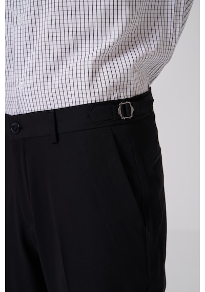 Morven Erkek Siyah Slim Fit Tokalı Pantolon 26mc003017001 Siyah