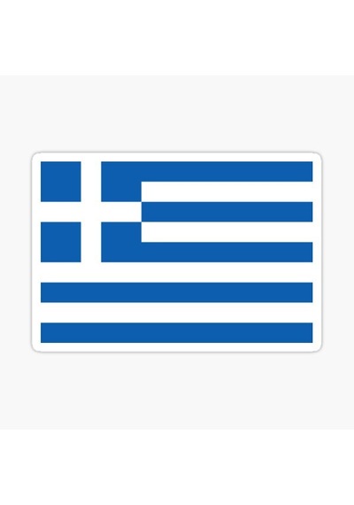 Yunanistan Greek National Bayrak Greece Sticker 18cm