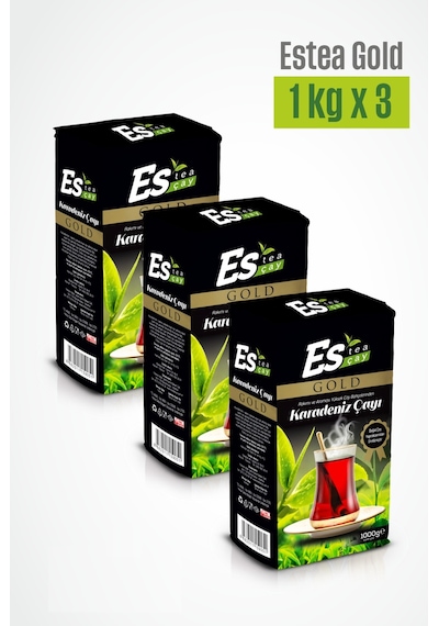 Es Tea Gold Siyah Dökme Çay 3 x 1 KG