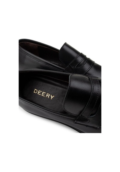Deery Hakiki Deri Siyah Loafer Erkek Ayakkabı Siyah (540643988) Siyah