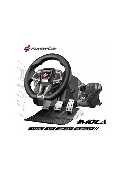Flashfire Imola F107 Force Feedback Yarış Direksiyon Seti 900 /270 , Hall Sensörlü 3 Pedallı, 6+1 H-vites, Pc / Ps4 / Xbox Series X S / Xbox One Uyumlu
