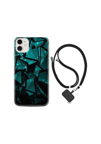 Iphone 11 Uyumlu Kılıf Desenli Silikon Boyun Askılı Baloons And Moon 1348